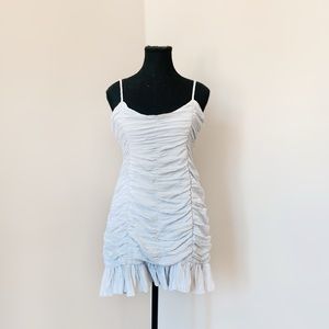 Lioness ruched mini dress, baby blue